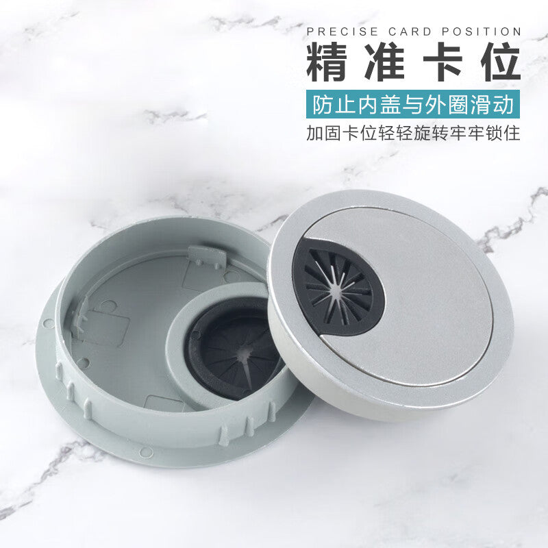 Wenxidi Computer Office Desk Drilling Cable Cover Plate Desktop Cable Management Box Sealing Cover Decorative Ring Hole Opening ABS Plastic 60