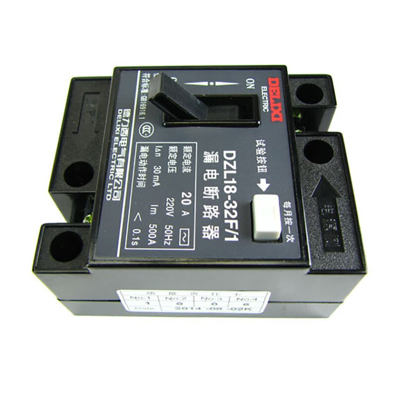 Delixi leakage protection plastic case circuit breaker air switch DZL18-32F/1 20A single button ordinary; DZL1832F20B1