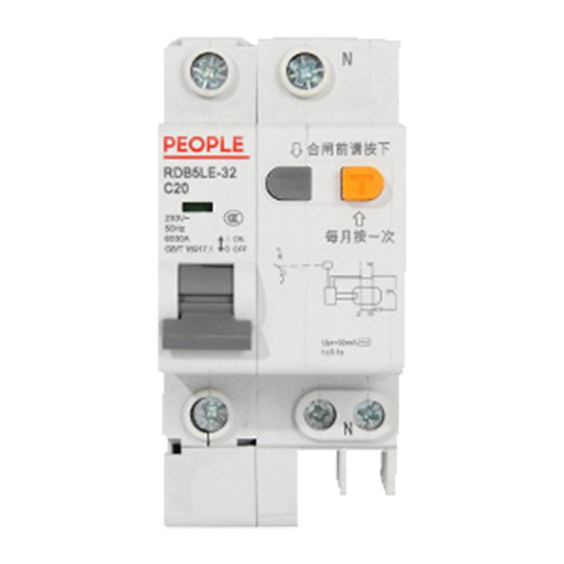 PEOPLE RDB5LE Leakage Protector 2P 20A Circuit Breaker