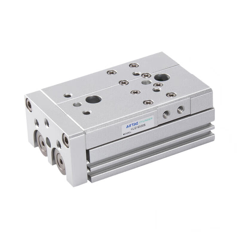 AirTAC double-axis precision slide cylinder, standard recirculating ball bearing, double acting, with magnetic ring; HLQ16X10S