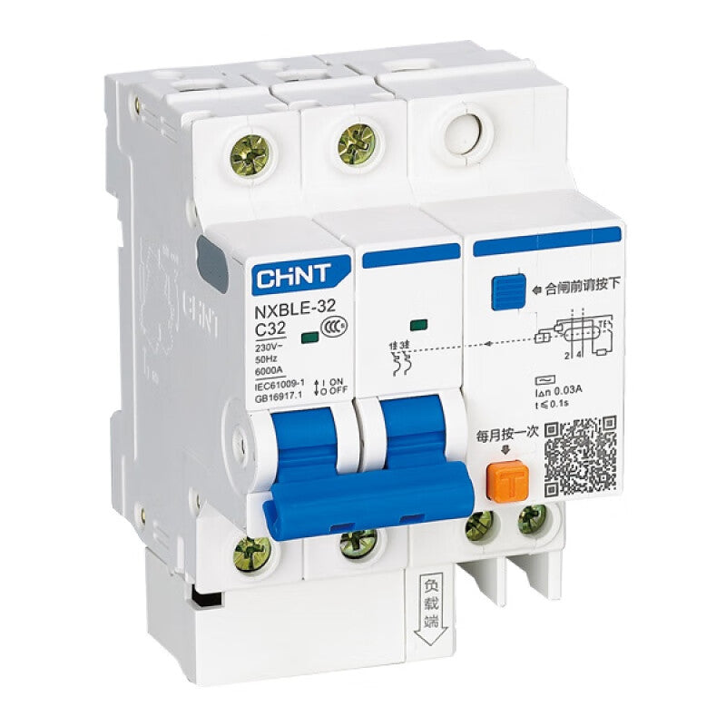 Chint NXBLE-32 4P C6 30mA 6KA Circuit Breaker