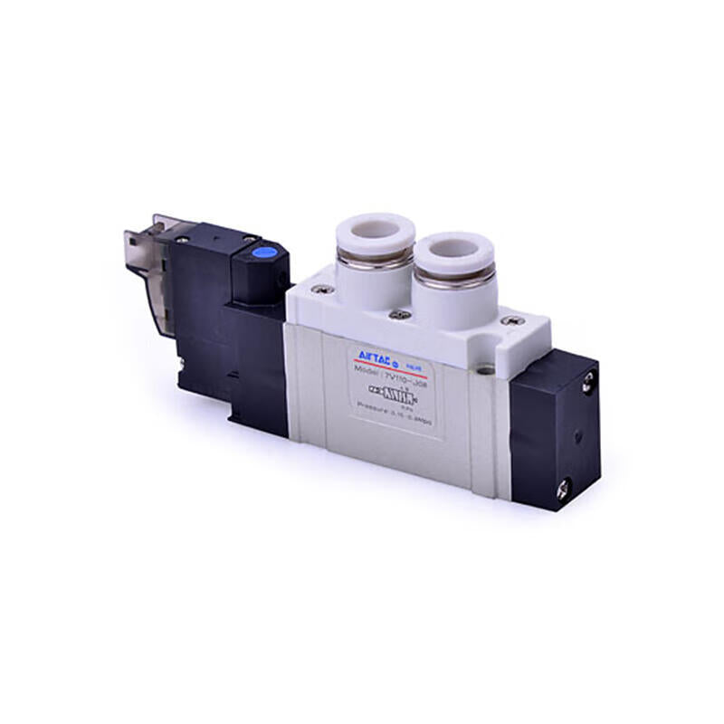 AirTAC internal pilot solenoid valve, 2-position 5-way, single solenoid, DIN socket; 7V110J08B050