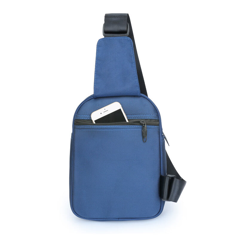 FASITE tool bag small chest bag electrician canvas multi-function repair one-shoulder portable waist bag tool backpack large blue