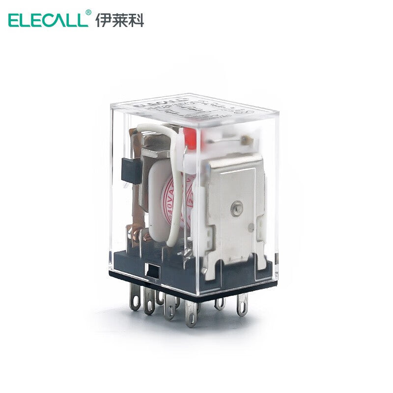 ELECALL HH53P small intermediate relay AC three-open three-closed with light without base electromagnetic relay set 11 feet MY3NJ AC220V