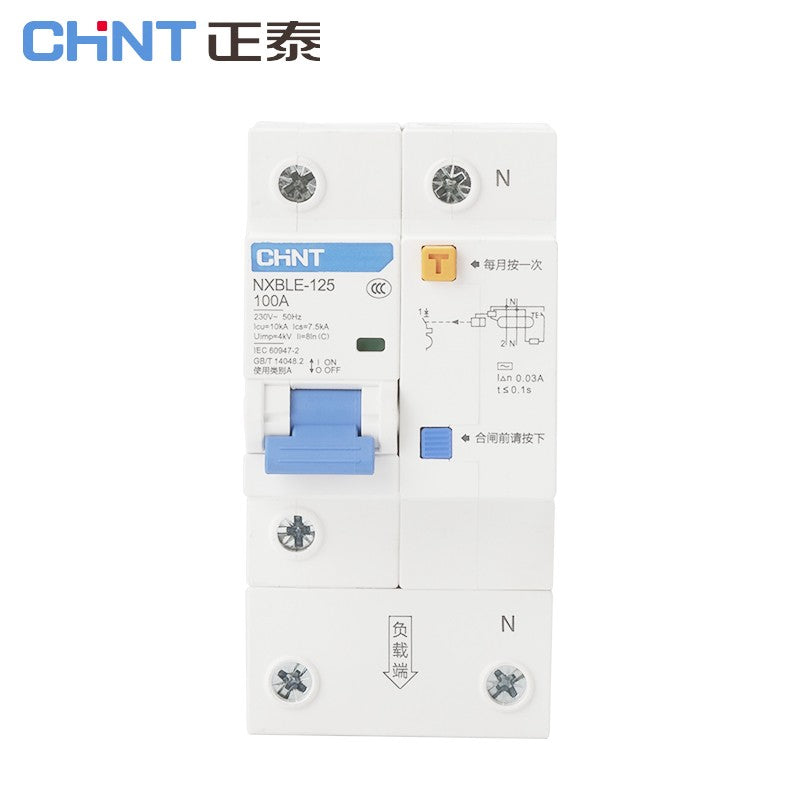 Chint NXBLE-125-1P+N-C125-30mA Circuit Breaker