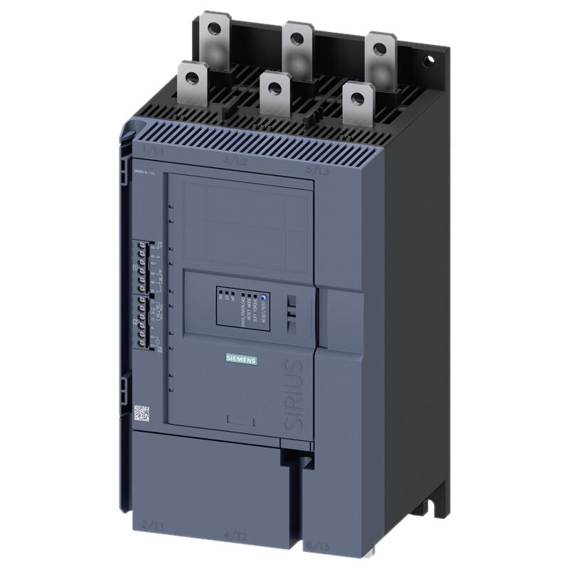 Siemens soft starter 200-480V 250A, 110-250VAC screw terminal without bypass, analog output; 3RW51441XC14
