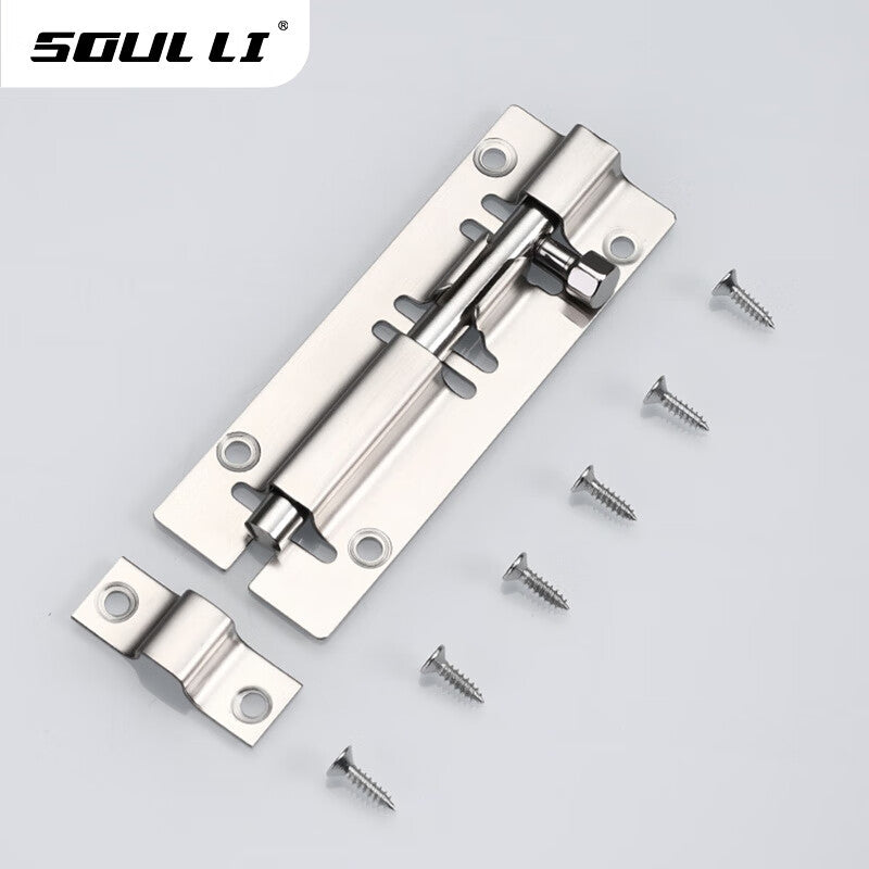 Shouli surface-mounted stainless steel door bolt, door latch, anti-theft door bolt, lock, wooden door latch, door bolt, 8-inch