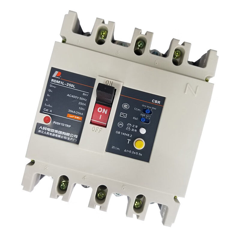 People's Electric RDM1LE-250L Molded Case Leakage Circuit Breaker 160A