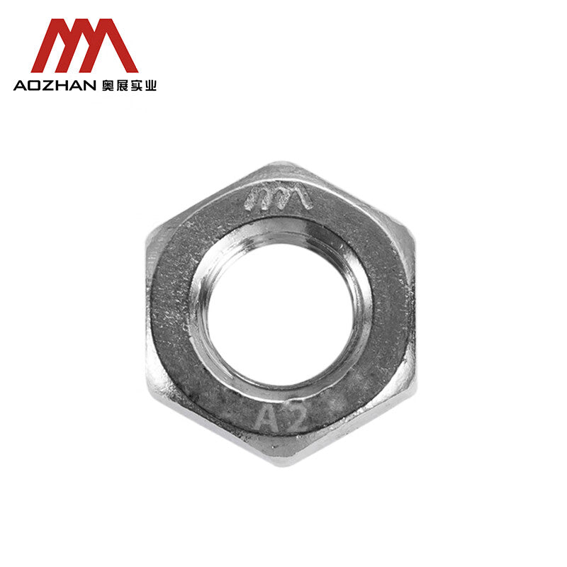 AOZHAN Industrial Co., Ltd. DIN439-304 Stainless Steel Hexagonal Thin Nuts A2-035 Thin Nuts GPH M14 (300 pieces/box)