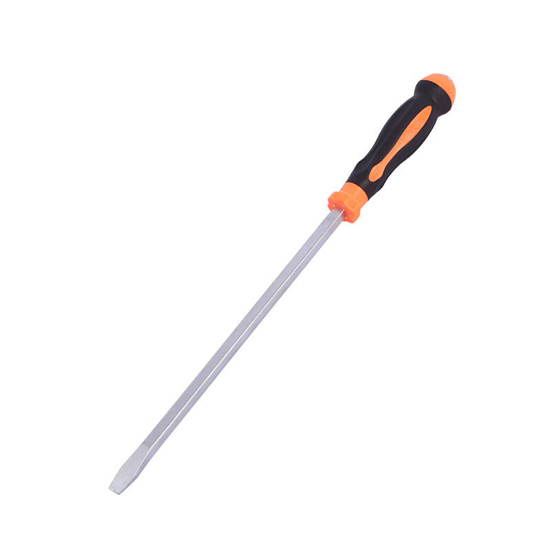 Deqi Extra Long Screwdriver, Long Handle with Through-Hand for Hammering, Large Flathead, 25-inch, Total Length 780mm