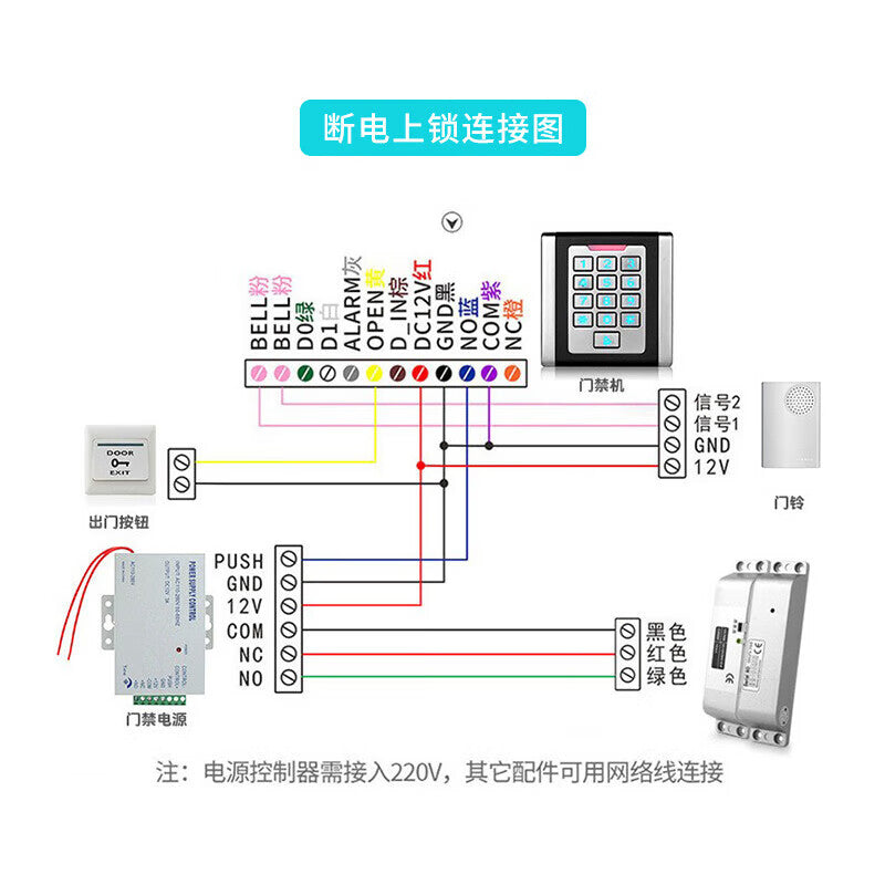 Bingyu surface-mounted electric bolt lock, low-temperature adjustable delay, office access control, warehouse fire door electric lock, normally open (power-off unlocking) BH-145