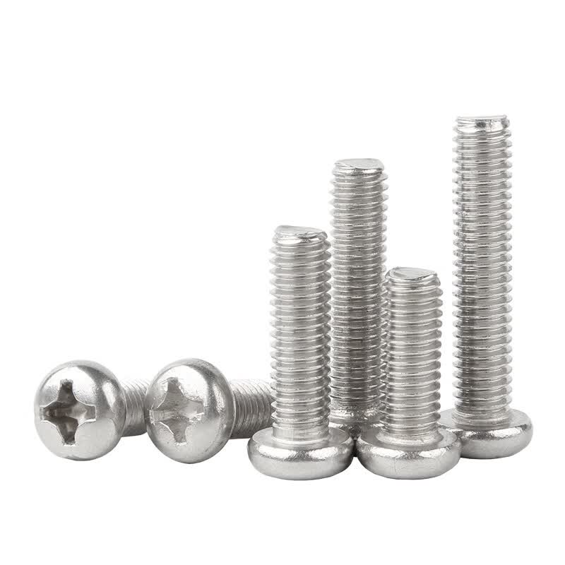 Bocai Phillips head pan head screws, 304 stainless steel Phillips head round head screws, machine screws, pan head bolts, switch and socket screws, M3x6 (500 pieces/pack).
