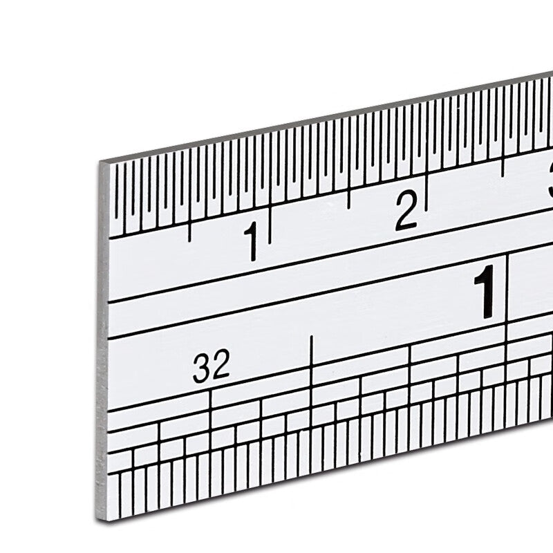 INSIZE steel ruler, metric and imperial scale, stainless steel, wear-resistant and durable, laser-engraved, 7110-300C, measuring range 300mm.