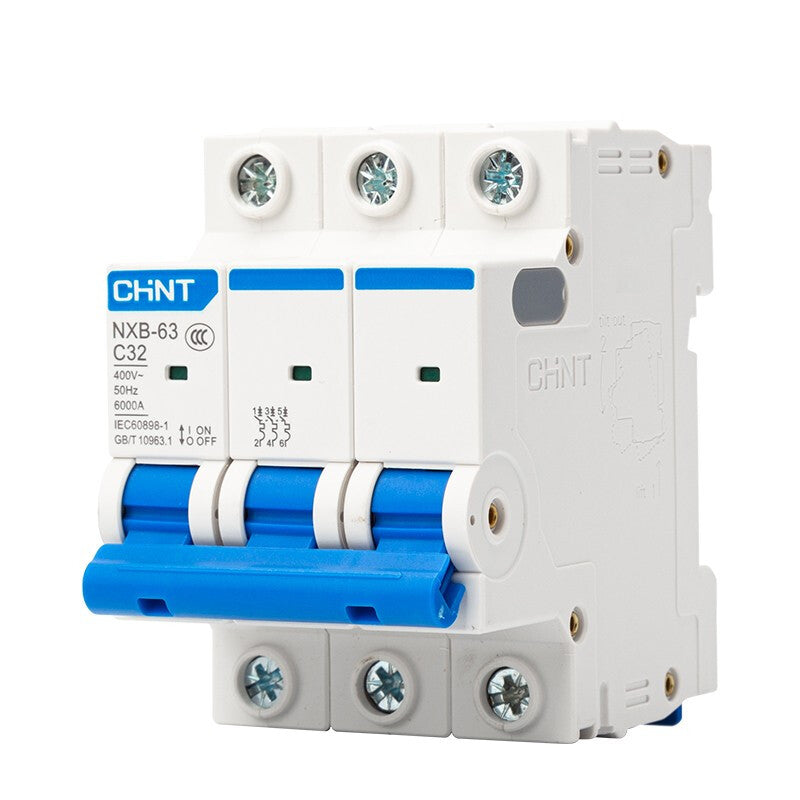 Chint (CHNT) small circuit breaker leakage protector air switch residential small air switch main circuit breaker NXB-63-3P-C-32A