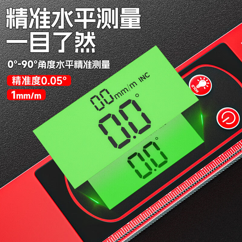 Befute Digital Display Level, Electronic Level, High-Precision Slope Gauge Measuring Instrument, Construction Site Measurement Instrument with Built-in Strong Magnet