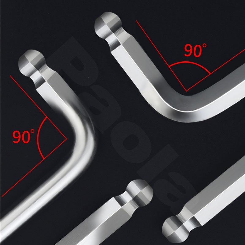 Paola Hexagon 9-piece ball head (extra long) Matte Hexagon wrench set Hexagon screwdriver 1049