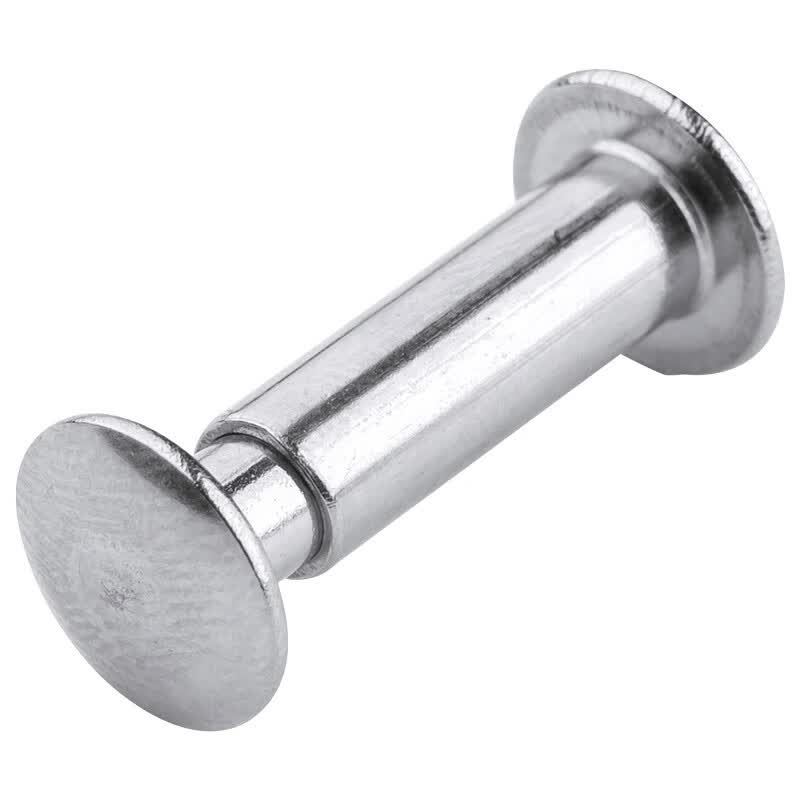 Winstein W855 Flat Round Head Button Rivets, 304 Stainless Steel, A2-70 Grade, for Ledgers, Photo Albums, and Menus, φ3*25 (100 pieces)