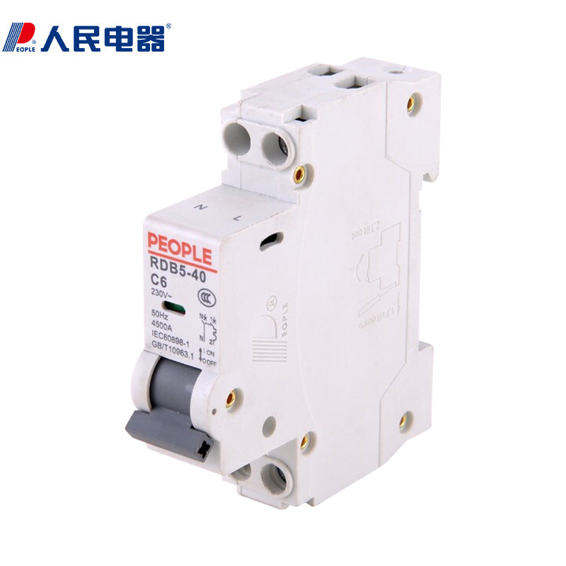 PEOPLE small circuit breaker air switch RDB5-40 series air switch 25A 1P+NC type