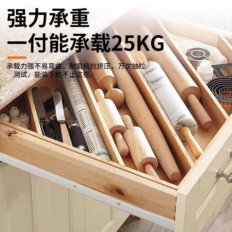 Shanhe Industrial Products Thickened Drawer Slides, Wardrobe Rollers, Powder Coated Guide Rails, 14 inches 35cm (4 pieces per pack)