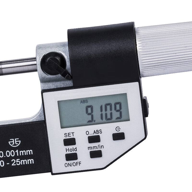 Northwest Qinghai Qingliang Electronic Digital Display Wall Thickness Micrometer, High Precision 0.001mm, Single Ball Head Micrometer, Ball Head/Round Head Micrometer, 230-61-140/J Type, Single Ball Head 0-25mm