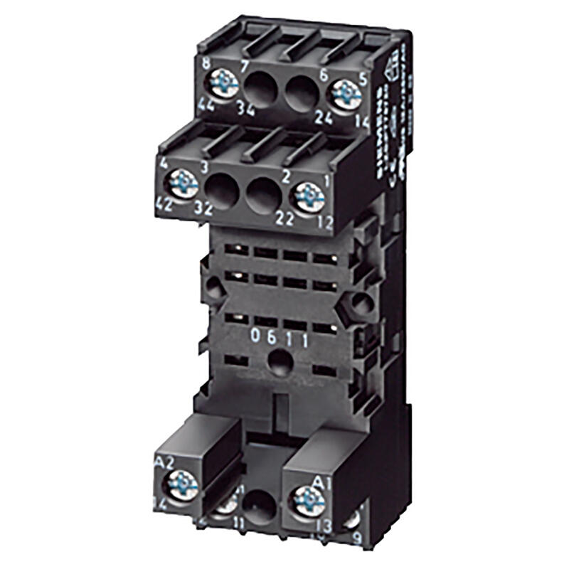 Siemens socket, used for bolt-type terminal connection of 2 changeover contacts of PT relay; LZS: PT78720