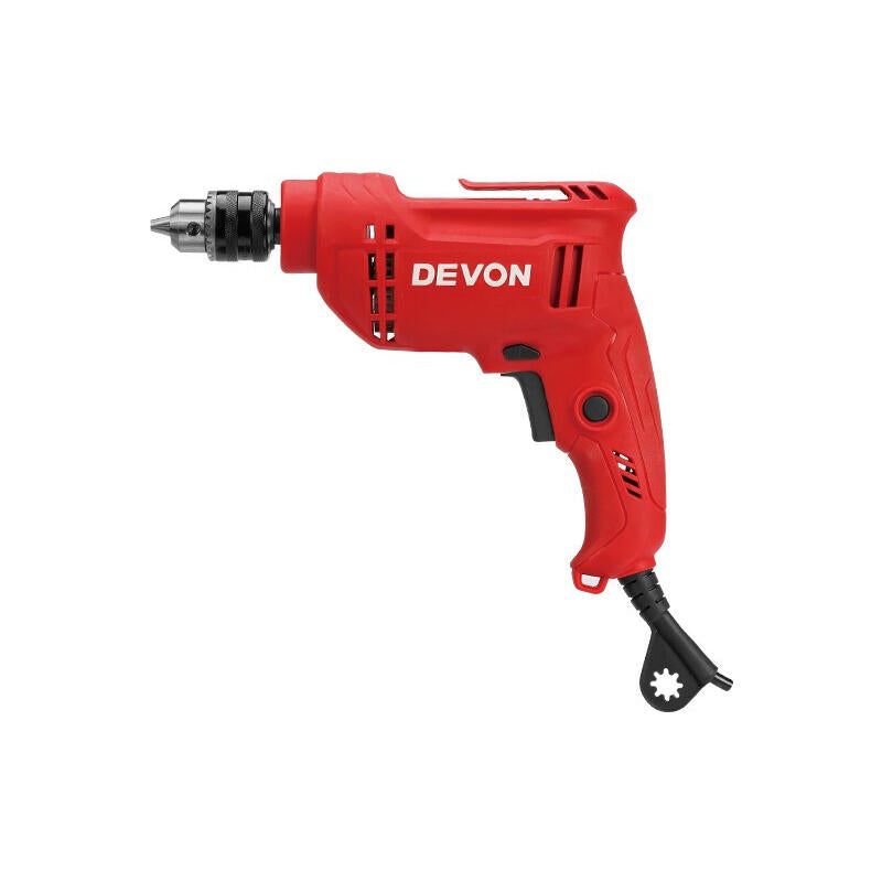 DEVON 10mm Electric Drill - 460W Speed Adjustable, Forward/Reverse, Color Box 1818-4-10RE