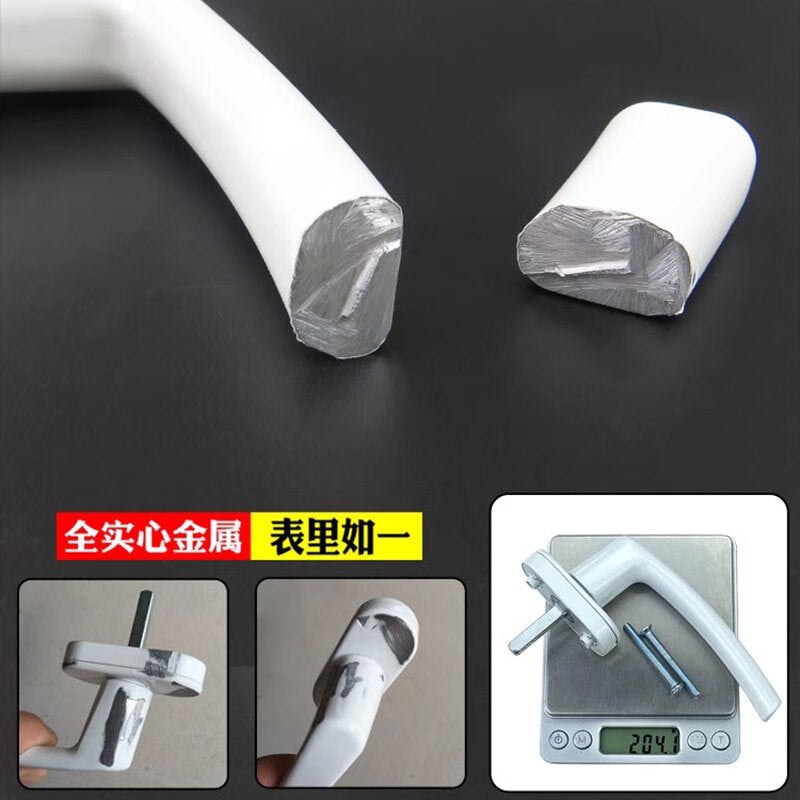 Dajujiang PVC window handles, casement window pulls, window locks, inward opening window handles (2-pack)
