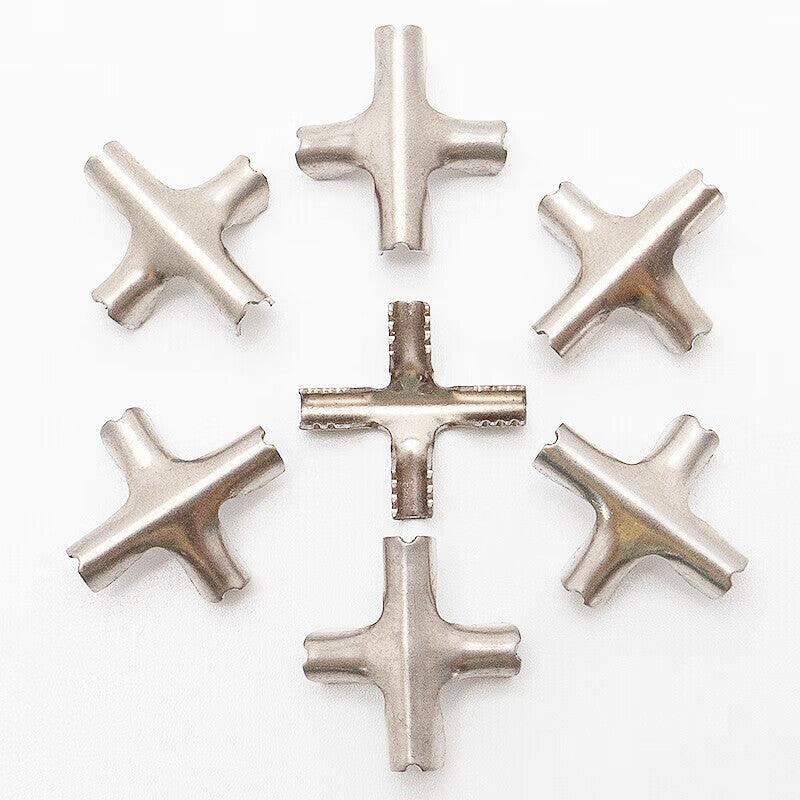 Masford Invisible Protective Net Cross Clip, Stainless Steel Window Wire Cross Clip, Fastening Clip, Thickened 4.0 (100 pieces)