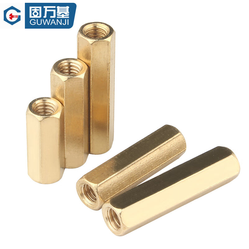 GUWANJI Double-Pass Hexagonal Copper Standoffs, Isolation Standoffs, Nut Standoffs, Hollow Chassis Motherboard Computer Standoffs M3x50 [10 pieces/pack]