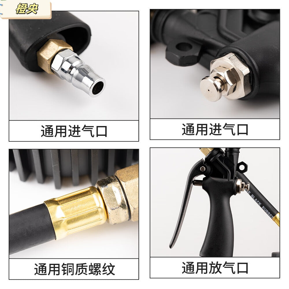 Orange Central Digital Tire Pressure Gauge, High-Precision Vehicle Tire Pressure Gauge for Inflating, Deflating, and Pressure Measurement