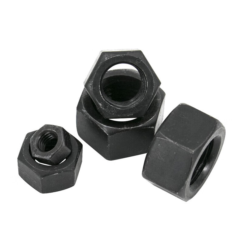 Jing Shi Nuts, Grade 12 Blackened High-Strength Hex Head Nuts M10 (100 pieces per pack)