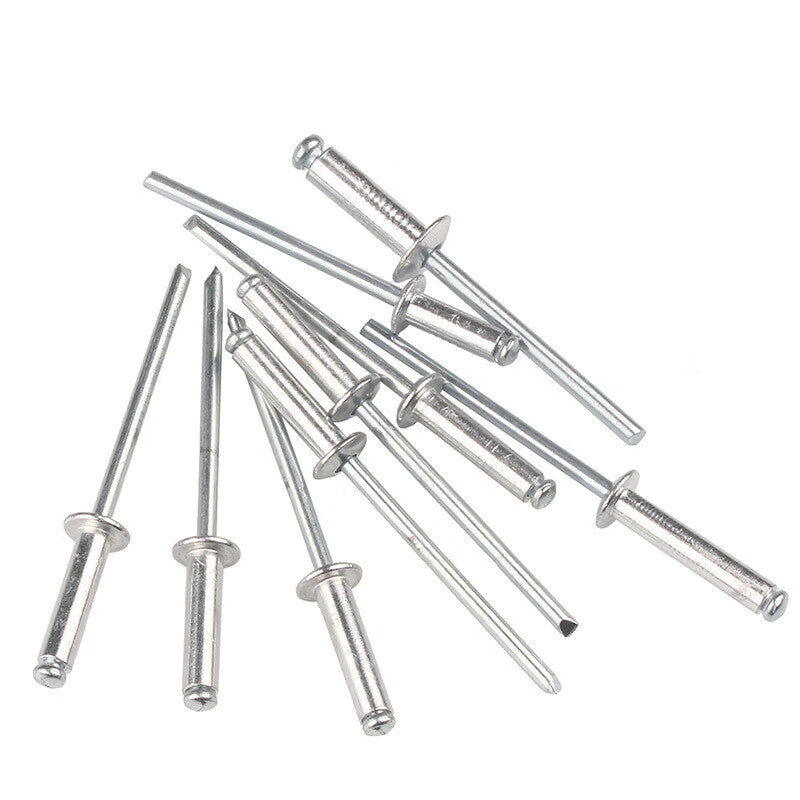 Deqi blind rivets, open-head round-head aluminum blind rivets, flat round head, 4.8*20mm (100 pieces)