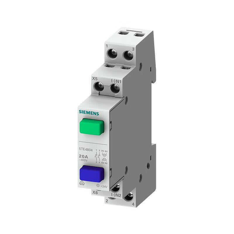 Siemens push button, 1NO/1NC20A, 1 button blue, without card position function; 5TE4808