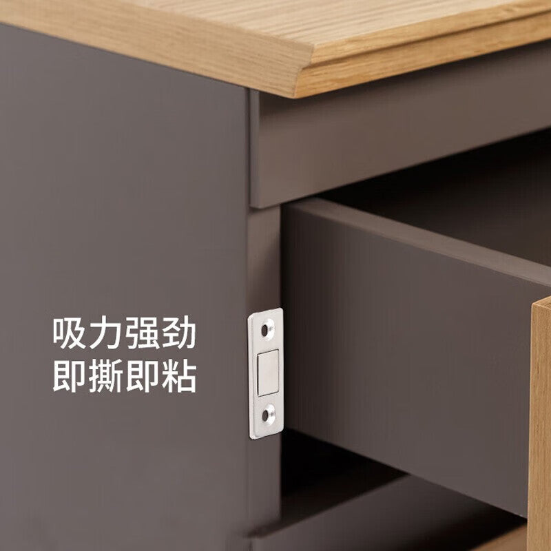 Concealed Cabinet Door Holders, No-Drill Sliding Door Wardrobe Door Strong Magnetic Attraction and Contactor, 4-Pack