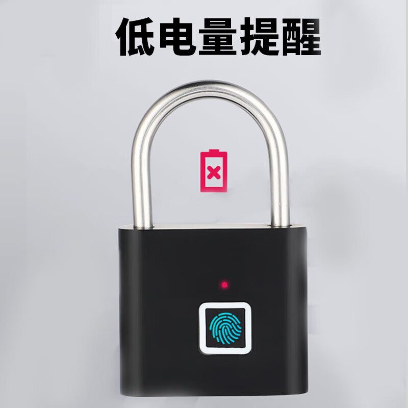 Duo Smart Fingerprint Padlock, Home Use, Electronic Small Lock, Door Anti-theft, Drawer Lock, Cabinet Lock, Matte Black