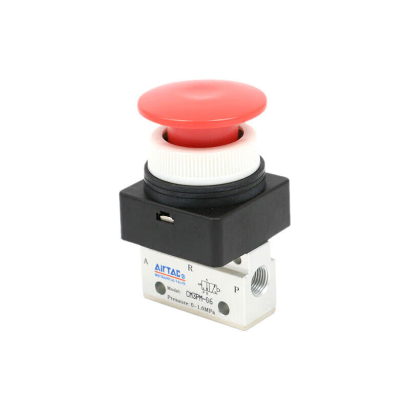 AirTAC Mushroom Head Button Manual Valve (1/8); CM3PM06R
