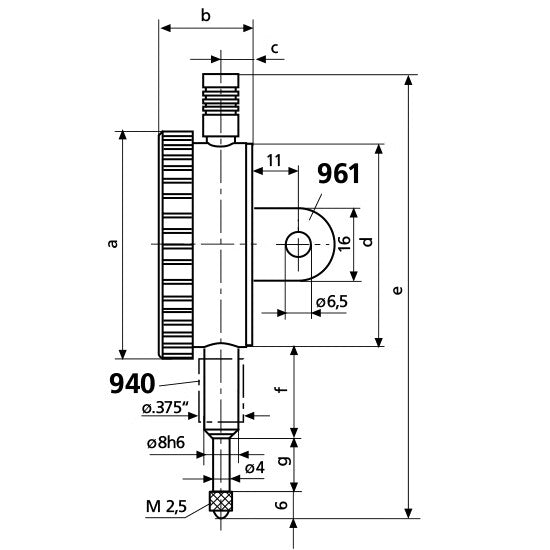 Mahr 810A Mechanical Dial Indicator 10mm/0.01 Standard Mechanical Indicator / 4311050