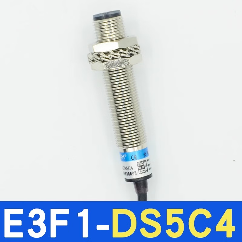 Xinkaichen Sensor E3F1-DS5C4 Diffuse Reflection Photoelectric Switch 5CM DC Three-Wire NPN Normally Open Invisible Light E3F1-DS10P1