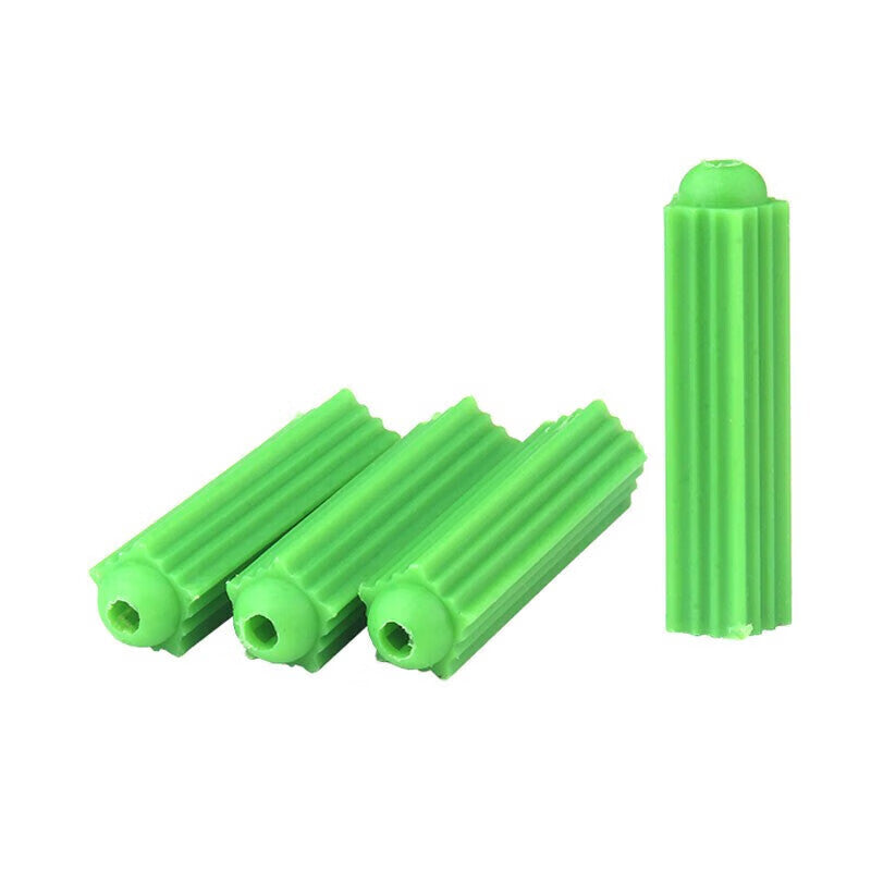 Haisdike Plastic Expansion Tubes, Green Plugs, Wall Plugs, Expansion Screws, Rubber Granules, M6 (2000 pieces) HKqy-16