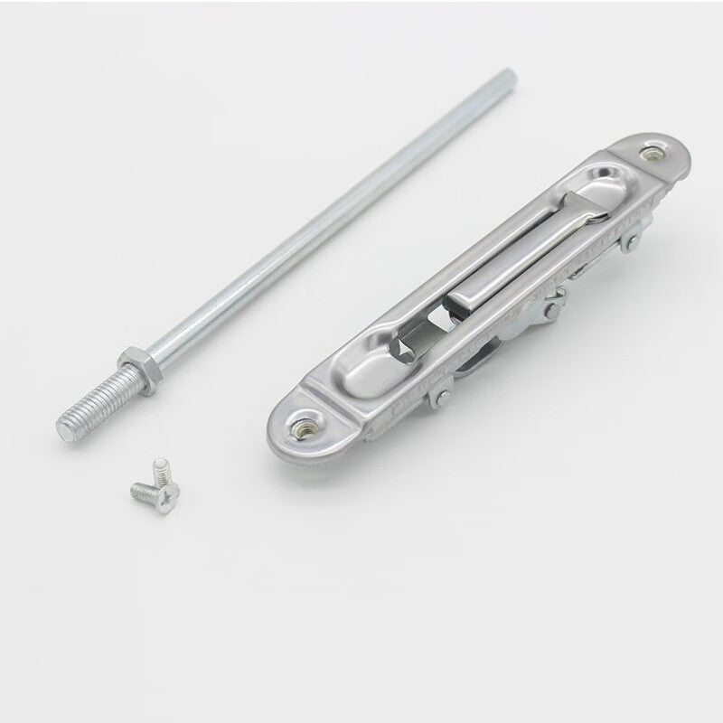 Deqi security door bolts, concealed bolts with central locking, double door bolts, old-style concealed bolts (stainless steel), extended 37mm.