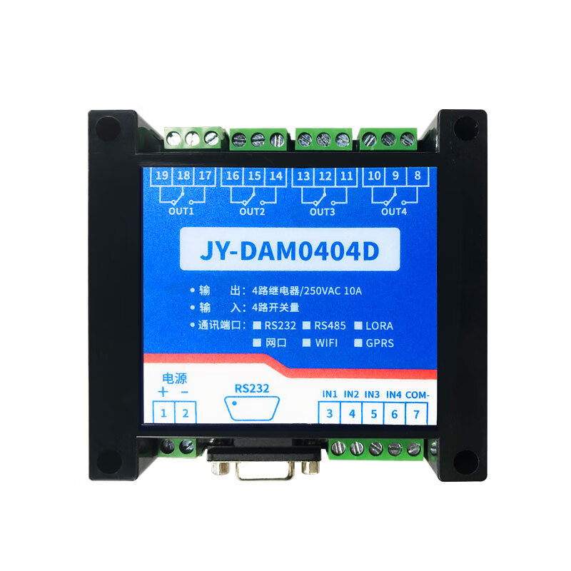 JUYING DAM-0404D 4-way Relay Board IO Control Module RS232