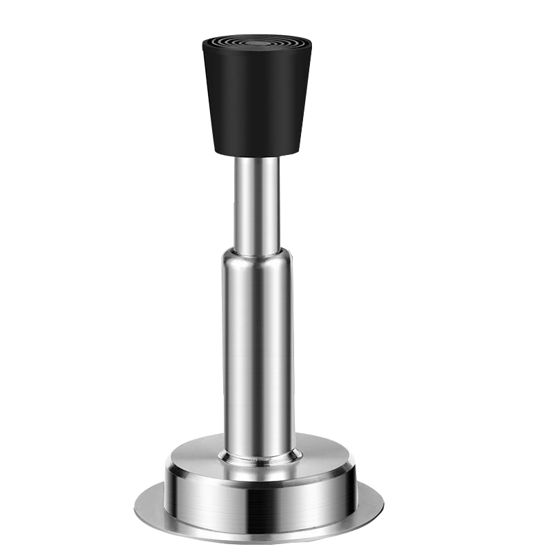 No-drill, anti-collision door stop, hydraulic door closer, fingerprint lock, glass door top, buffer door stop, silver 100mm