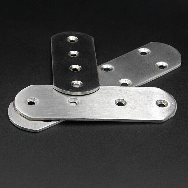 Deyu Crafts Stainless Steel Straight Strip Corner Bracket Flat Support Connector - Large Size 10 pieces/pack