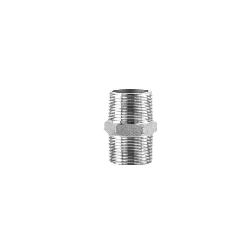 Feiquan 304 Stainless Steel Flat Edge Pressure Washer with Hexagonal External Thread DN15 (10 pieces per pack) Unit: Pack