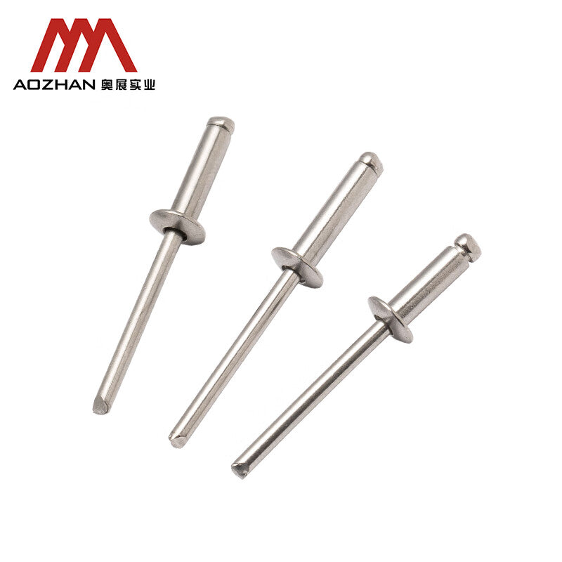 AOZHAN 304 Stainless Steel GB12618.4 All-Steel Blind Rivets, Decorative Rivets GPH 3.2*8 (1000 pieces/box)