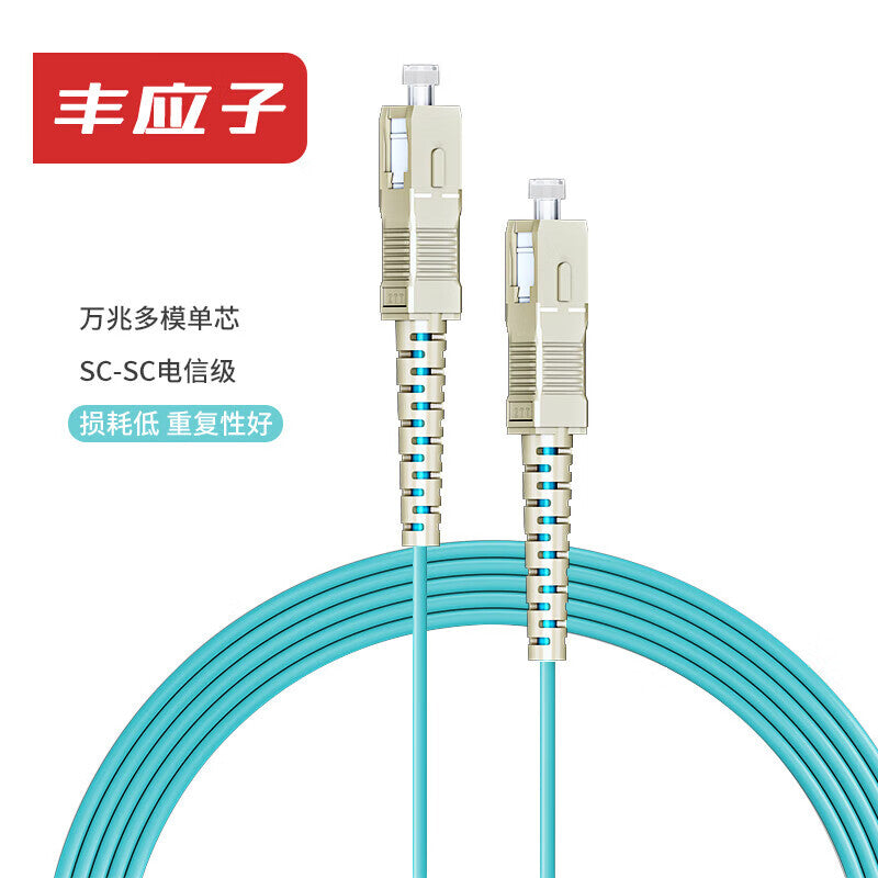 Fengyingzi OM3 10 Gigabit Multimode Single-Core Fiber Optic Patch Cord, Carrier Grade SC-SC Fiber Optic Transceiver, 10-meter Pigtail FYZ-WQ45