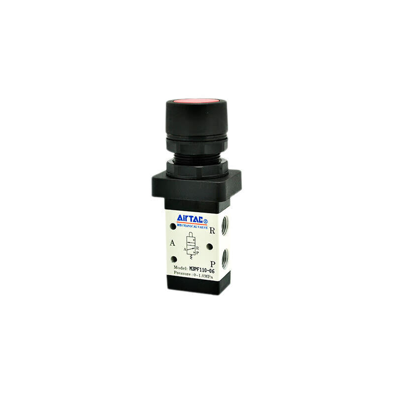 AirTAC flat head push button manual valve (1/8); M3PF21006R
