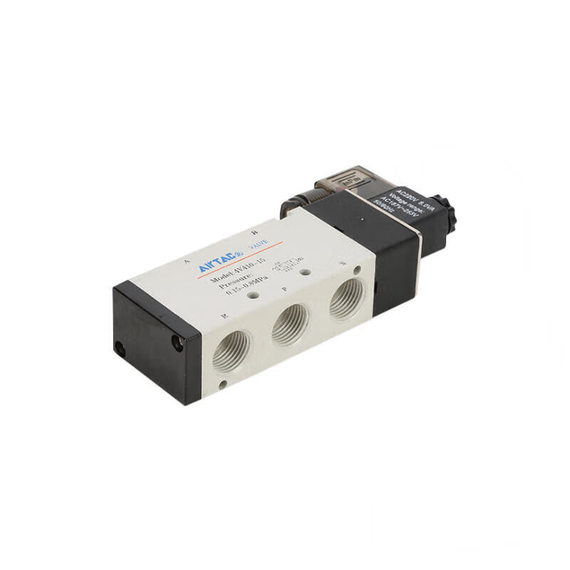 AirTAC internal pilot solenoid valve, 2-position 5-way, single solenoid, DIN socket; 4V41015A