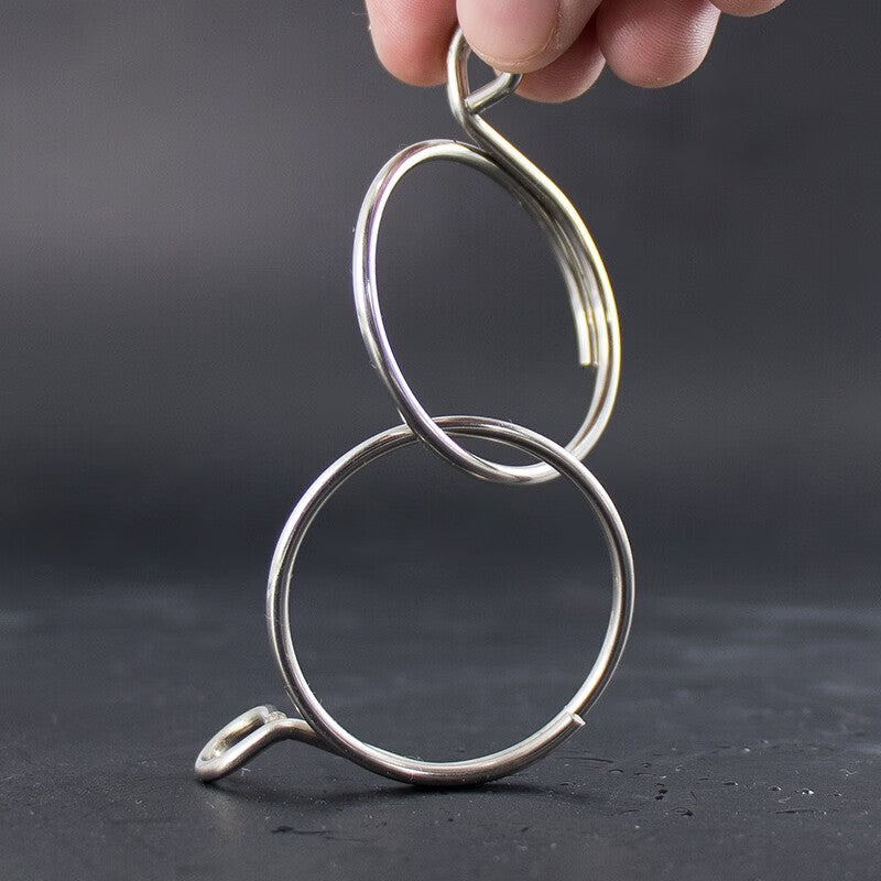 Jin Gu Lao curtain rings, thickened metal rings, 35mm inner diameter, Roman rod hook-style curtain rings, stainless steel Roman rings, 30 pieces.