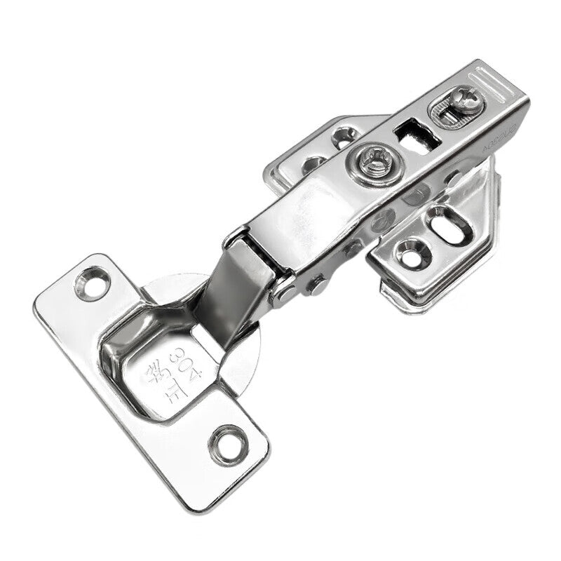 Bingyu Hydraulic Hinges, Wardrobe Door Aircraft Hinges, Low-Noise Damping Buffer, Cold-Rolled Steel Fixed Fittings, Open-Top - Large Bend, BH-262